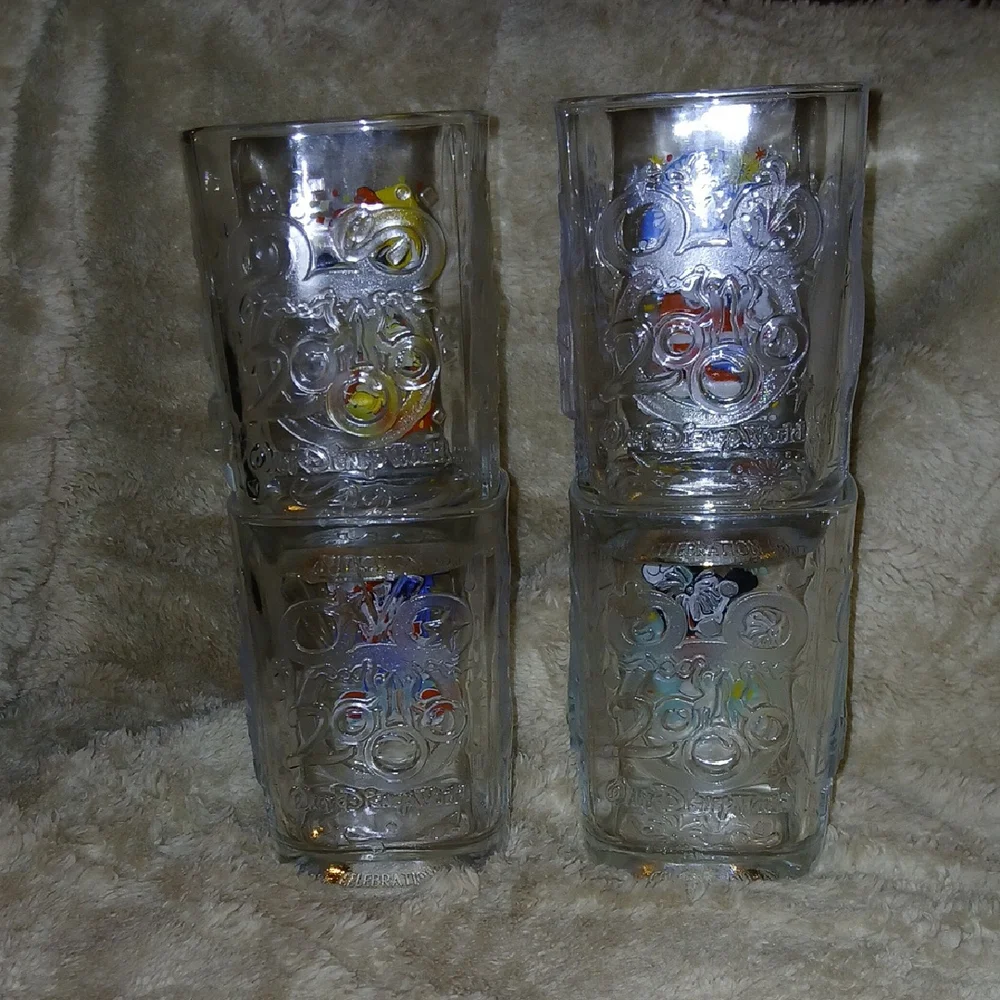 Set of 4 Disney Mickey Mouse Glasses